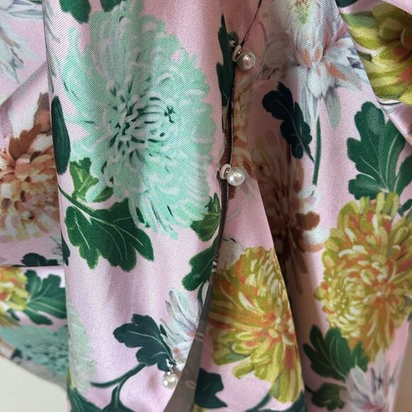 Sam Edelman Green and Pink Floral Midi Dress - Picture 7 of 10